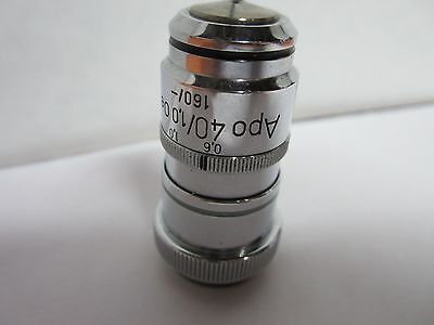 OPTICAL OBJECTIVE APO CARL ZEISS GERMANY 40X MICROSCOPE OPTICS AS IS BIN#K2-14