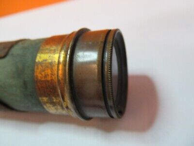 FOR PARTS ANTIQUE BRASS TELESCOPE EXTENDABLE OLD OPTICS AS PICTURED &7B-B-03