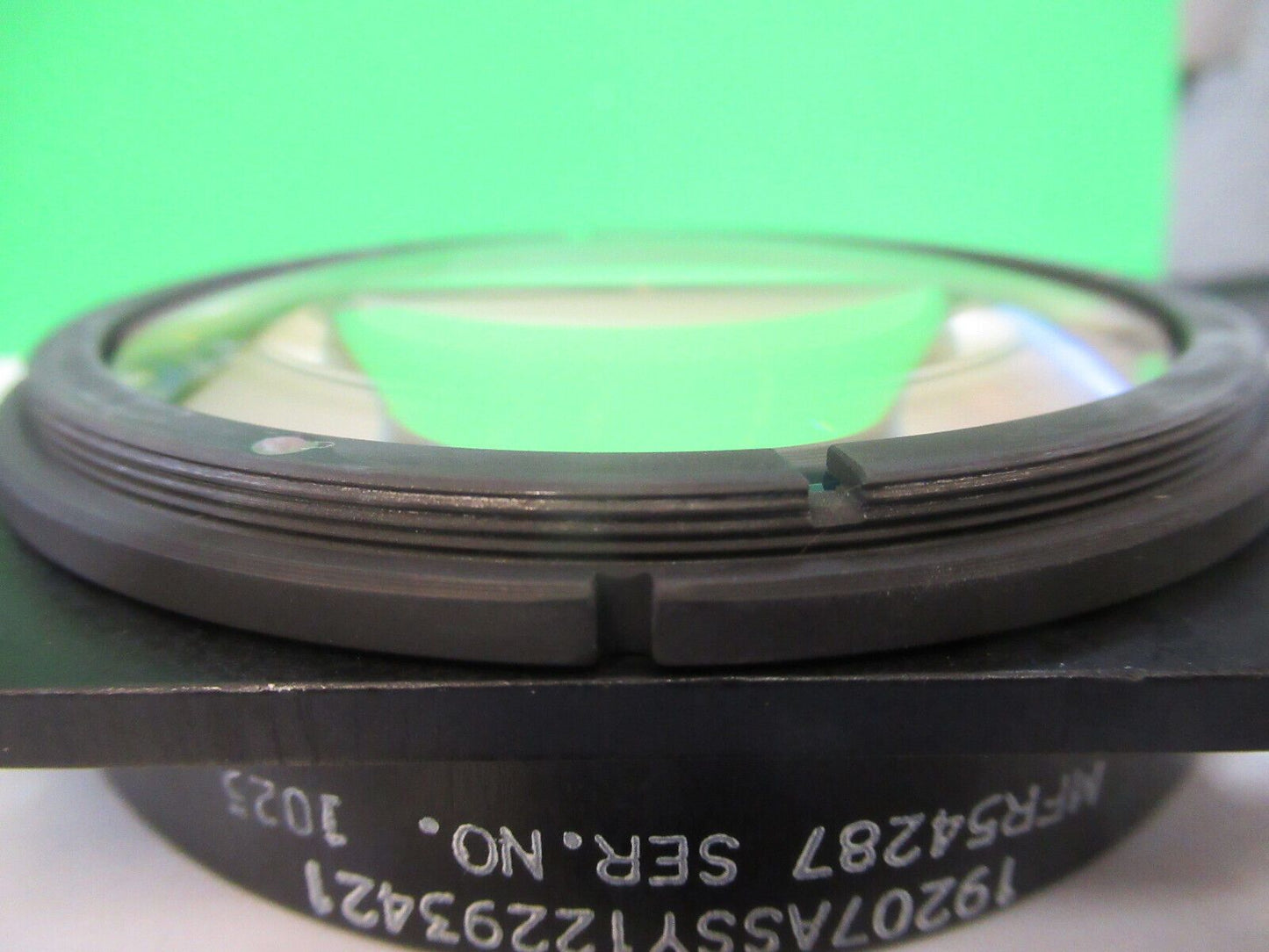 HUGE OPTICAL MIL SPEC LENS CONVEX 85mm 6" FL  MOUNTED OPTICS AS PICTURED W9-A-22