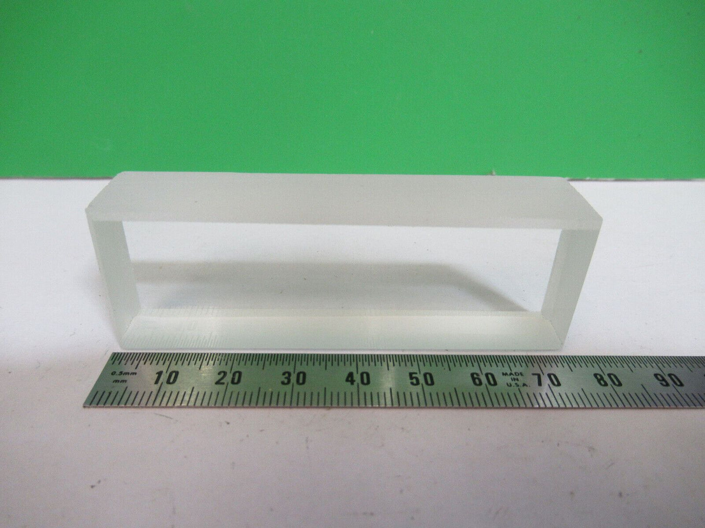 OPTICAL GLASS BLOCK 3/4 X 1 X 3 INCHES OPTICS AS PICTURED &Z8-A-66