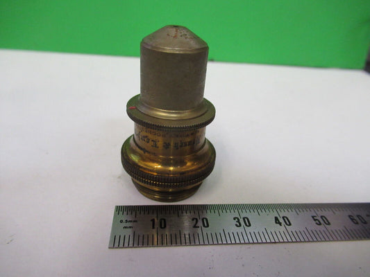 ANTIQUE BRASS 1/12 BAUSCH LOMB OBJECTIVE MICROSCOPE PART AS PICTURED #W5-B-29