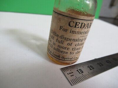 CEDAR OIL BOTTLE ANTIQUE BAUSCH LOMB MICROSCOPE PART AS PICTURED &A9-B-22