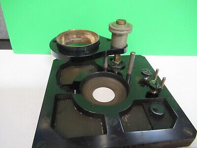 ANTIQUE STAGE TABLE ERNST LEITZ GERMANY MICROSCOPE PART AS PICTURED &Q9-A-39