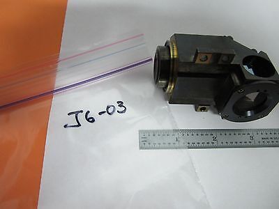 OPTICAL MICROSCOPE LEITZ PART BRASS MOUNTED LENS + MIRROR OPTICS BIN#J6-03