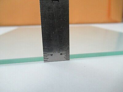 OPTICAL GLASS PLATE STAGE MICROSCOPE 5" SQUARE PART OPTICS AS PICTURED &F2-A-240