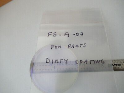 OPTICAL FLAT FUSED SILICA 2" DIAMETER LASER OPTICS AS PICTURED &F5-A-07