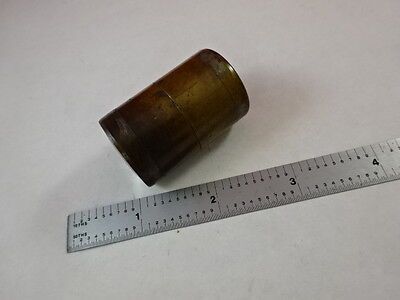 ANTIQUE BRASS MOUNTED LENS  MICROSCOPE PART OPTICS  #L9-B-32