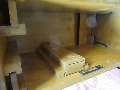 EMPTY BECK KASSEL GERMANY WOOD CABINET ANTIQUE MICROSCOPE PART AS PICTURED #TB-4