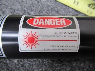 HELIUM NEON UNIPHASE LASER 19" LENGTH 10 mA OPTICS max as pictured &TC-2