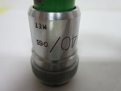 OBJECTIVE VICKERS ENGLAND 40X MET OPTICS MICROSCOPE AS IS BIN#G5-20