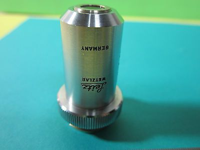 MICROSCOPE PART OBJECTIVE 10X NICE LEITZ WETZLAR GERMANY OPTICS BIN#HM-LUX