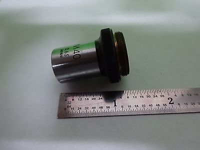 FOR PARTS MICROSCOPE OLYMPUS M40 OBJECTIVE  JAPAN OPTICS BIN#K1-M-18