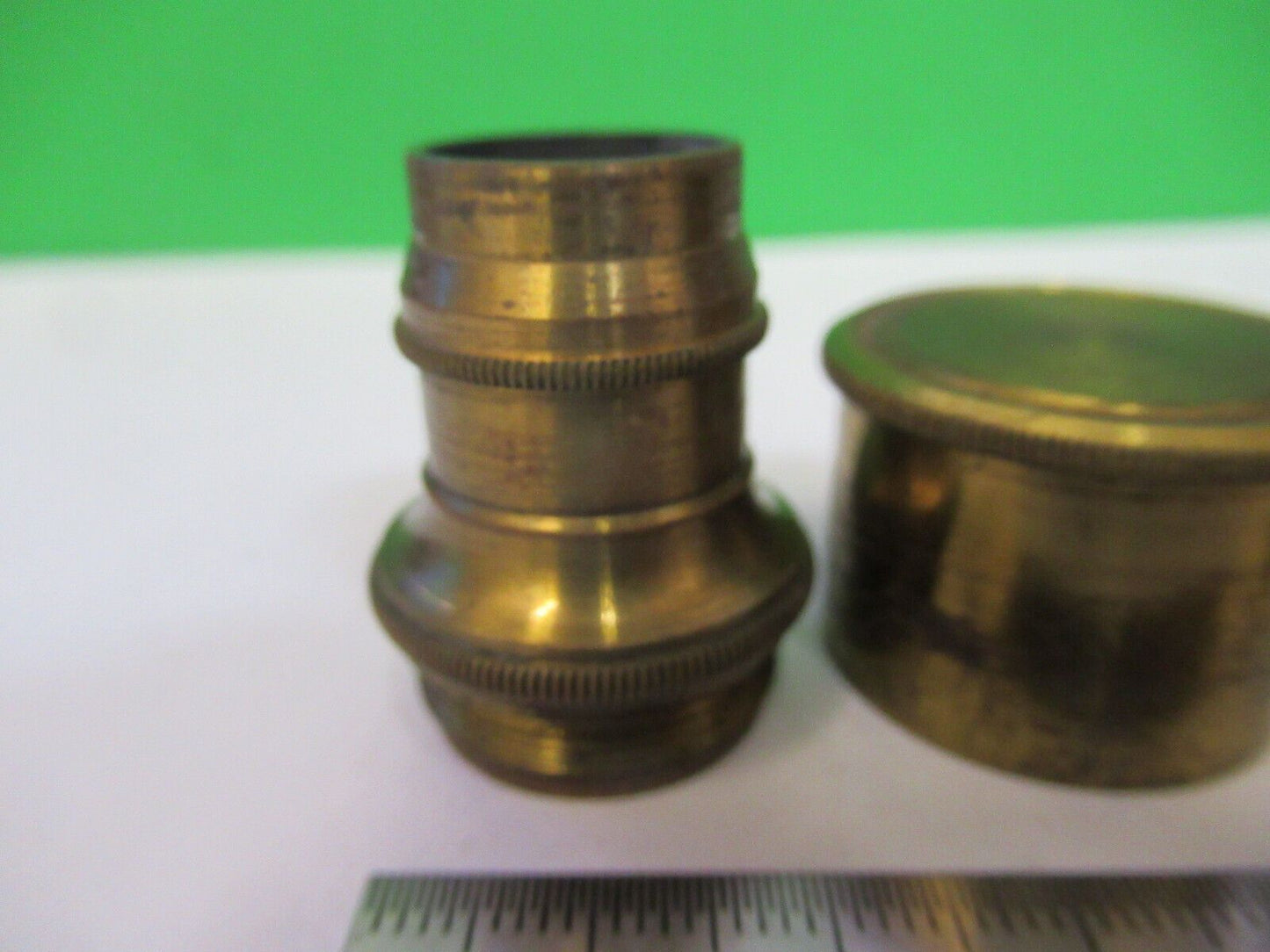 ANTIQUE BRASS RARE LONDON OBJECTIVE MICROSCOPE PART AS PICTURED #R1-B-12