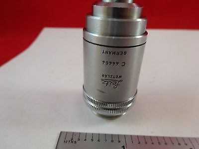 FOR PARTS MICROSCOPE PART OBJECTIVE LEITZ PL 160X OPTICS AS IS BIN#K8-B-07