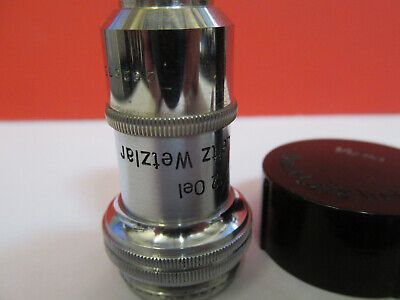 ANTIQUE ERNST LEITZ "1/12" OBJECTIVE 100X MICROSCOPE PART AS PICTURED &F6-A-61