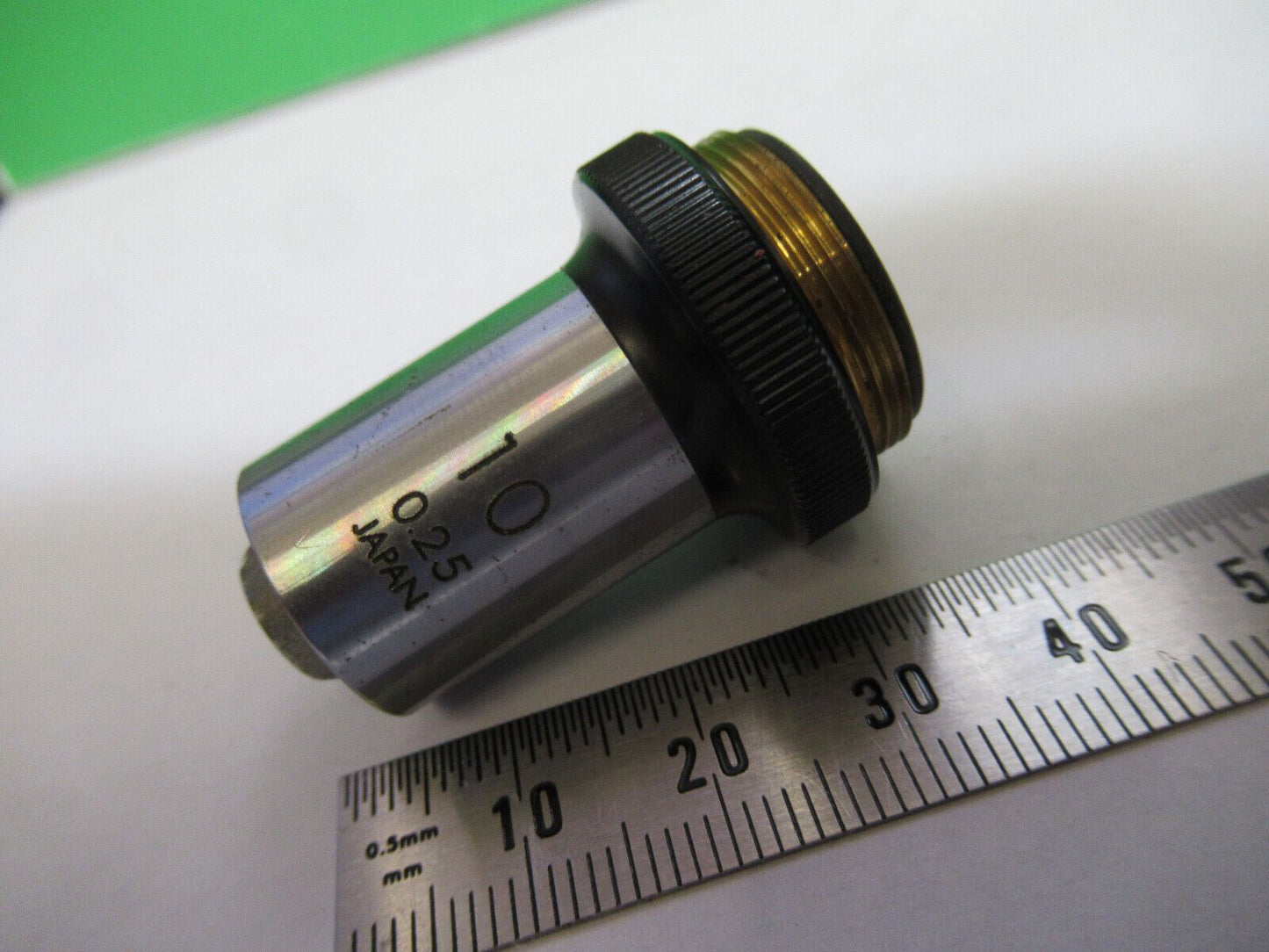 OLYMPUS  OBJECTIVE 10X LENS MICROSCOPE PART AS PICTURED &H9-A-52