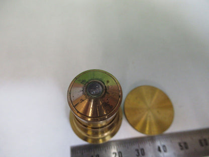 ANTIQUE BRASS OBJECTIVE R&J BECK "1/6" UK MICROSCOPE PART AS PICTURED Z7-A-46