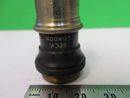 ANTIQUE BECK UK OBJECTIVE RARE MICROSCOPE PART AS PICTURED Z6-A-84