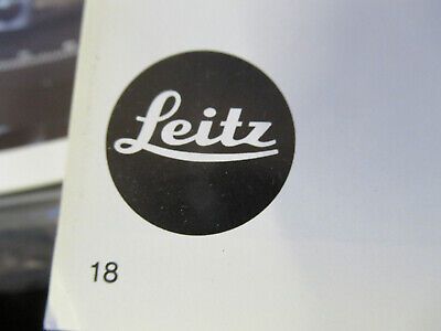 ORIGINAL BOOKLET LEITZ WETZLAR GERMANY DIALUX 22 MICROSCOPE PART AS PICTURED W3