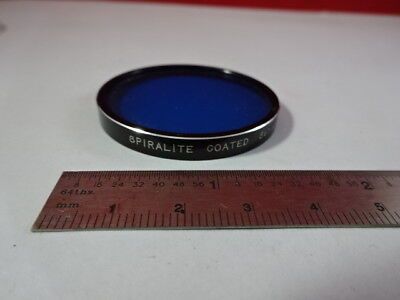 OPTICAL FILTER SPIRALITE COATED 80B BLUE OPTICS AS IS &AV-A-02