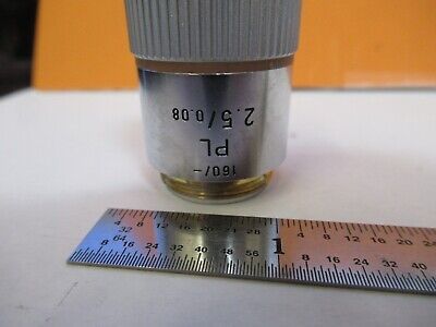 LEITZ GERMANY OBJECTIVE 2.5X /160 MICROSCOPE PART OPTICS AS PICTURED &85-B-30