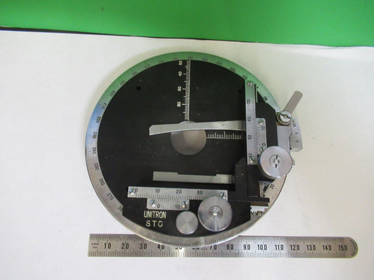 UNITRON POL STAGE TABLE ROTABLE POLARIZATION MICROSCOPE AS PICTURED &Z1-A-133