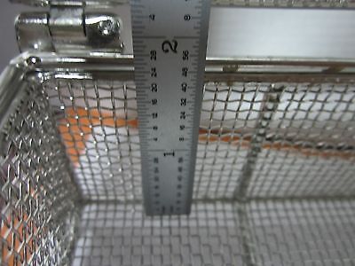 STAINLESS STEEL MESH CONTAINER CLEANING LASER OPTICS  BIN#A3-SQ