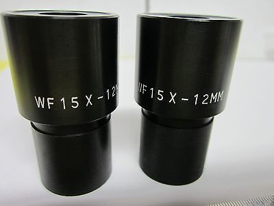 MICROSCOPE WF 15X EYEPIECES 12 mm AO BAUSCH OPTICS AS IS BIN#G9-04