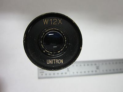 MICROSCOPE PART EYEPIECE UNITRON W12X OPTICS BIN#R8-18