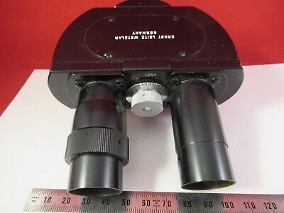 LEITZ WETZLAR GERMANY BINOCULAR HEAD OPTICS MICROSCOPE PART AS PICTURED &FT-4-15