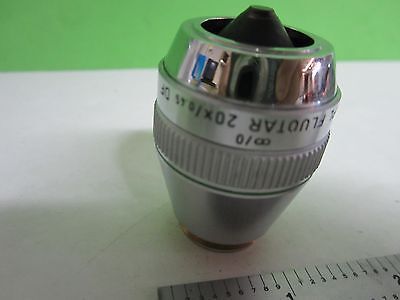 MICROSCOPE PART OBJECTIVE LEITZ FLUOTAR NPL 20X INFINITY OPTICS AS IS S9-37