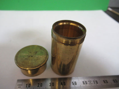 ANTIQUE BRASS LEITZ "7a" CANISTER OBJECTIVE MICROSCOPE PART AS PICTURED P2-B-40