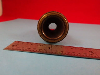 MICROSCOPE PART ANTIQUE SPENCER BUFFALO BRASS OBJECTIVE 10X OPTICS #X6-B-56