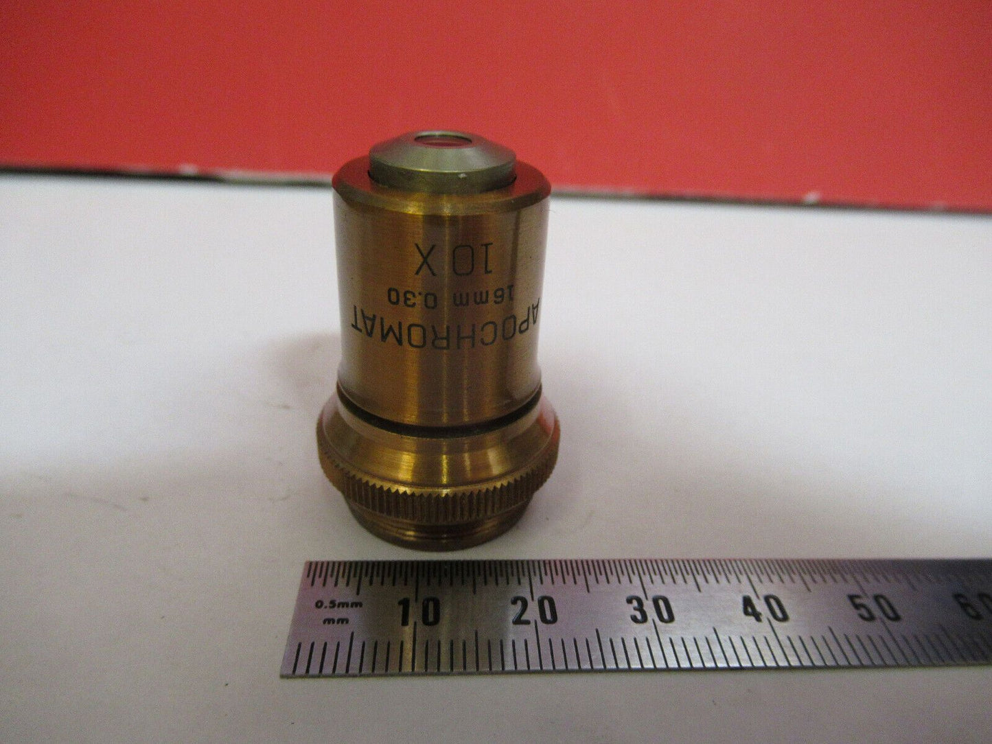 ANTIQUE APO BAUSCH LOMB OBJECTIVE 10X  MICROSCOPE PART AS PICTURED &S9-A-55