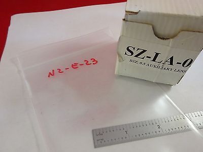 MICROSCOPE PART STEREO OBJECTIVE 0.5X WD177 SZ-LA-05  OPTICS AS IS BIN#N2-E-23