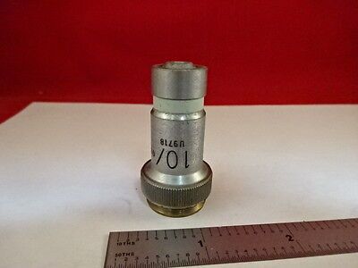 MICROSCOPE PART VICKERS ENGLAND UK OBJECTIVE MICROPLAN 10X OPTICS AS IS #21-A-21