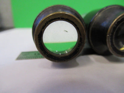 PAIR ANTIQUE AO SPENCER 10X LENS EYEPIECE MICROSCOPE PART AS PICTURED G5-A-120