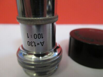 ANTIQUE ERNST LEITZ "1/12" OBJECTIVE 100X MICROSCOPE PART AS PICTURED &F6-A-61