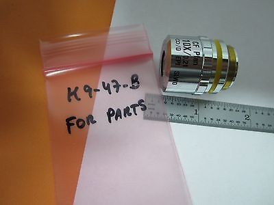 FOR PARTS MICROSCOPE OBJECTIVE NIKON 10X CF PLAN OPTICS AS IS BIN#K9-47-B