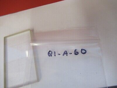 GLASS BLOCK WITH GRID PATTERN OPTICS MICROSCOPE PART AS PICTURED &Q1-A-60