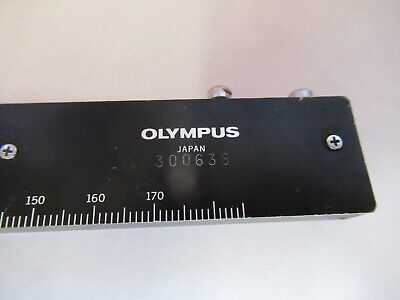 FOR PARTS OLYMPUS JAPAN STAGE RAIL MICROSCOPE PART AS PICTURED &19-B-28