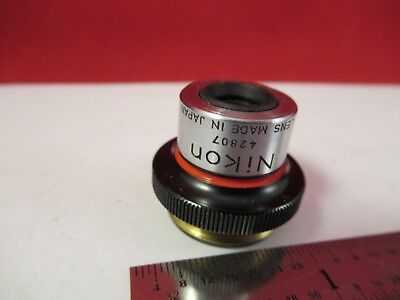 NIKON JAPAM OBJECTIVE PLAN 4X MICROSCOPE PART OPTICS AS PICTURED &75-B-16