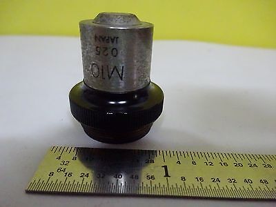 FOR PARTS MICROSCOPE OBJECTIVE OLYMPUS M10 OPTICS AS IS BIN#P7-33