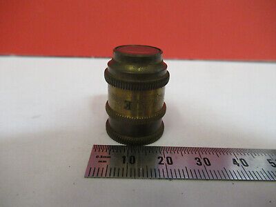 ANTIQUE BRASS NACHET OBJECTIVE FRANCE MICROSCOPE PART AS PICTURED &F6-B-24