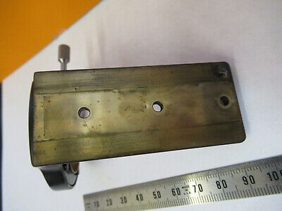 WILD HEERBRUGG SWISS BRASS CONDENSER HOLDER MICROSCOPE PART AS PICTURED W3-B-67