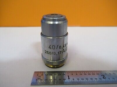 REICHERT AUSTRIA OBJECTIVE 40X /250 OPTICS MICROSCOPE PART AS PICTURED &H8-C-09