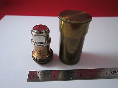 ANTIQUE PART LEICA LEITZ OPTICAL MICROSCOPE PART OBJECTIVE 1/12 OPTICS sku#1Cii