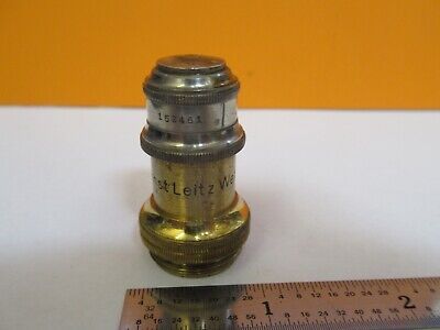 ANTIQUE BRASS ERNST LEITZ 1/12 OBJECTIVE MICROSCOPE PART AS PICTURED &7B-B-19