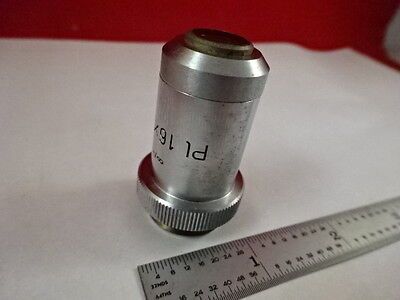 LEITZ WETZLAR GERMANY OBJECTIVE PL 16X MICROSCOPE OPTICS AS IS BIN#W4-G-05