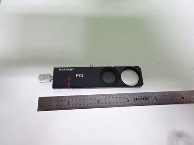 MICROSCOPE PART LEITZ WETZLAR GERMANY POLARIZER SLIDE POL OPTICS AS IS B#AF-12